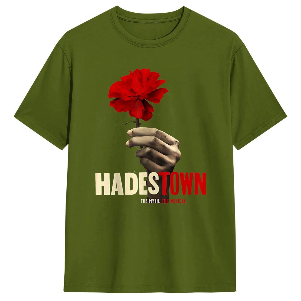 Hadestown Musical TShirts for Unisex Casual Pure Cotton Tee Shirt Crew Neck Short Sleeve T Shirt Printing Tops