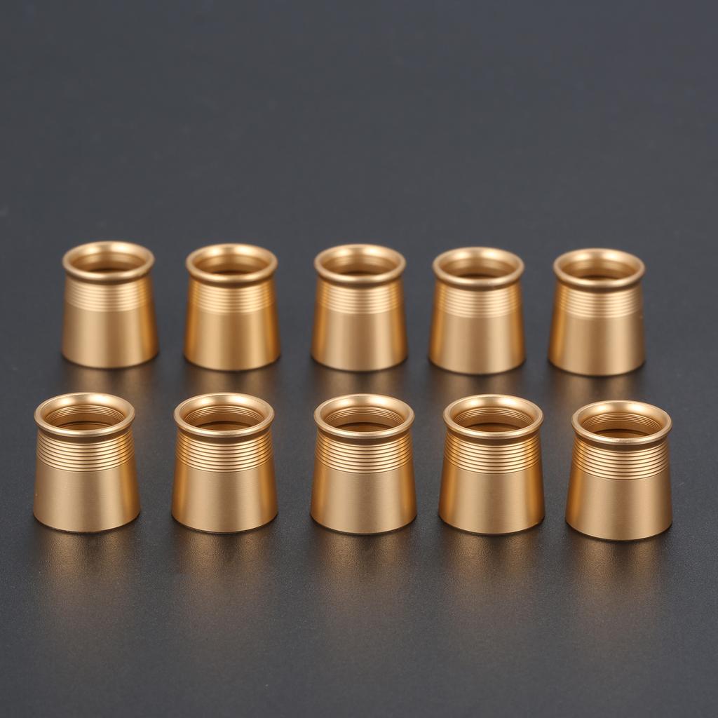 10 Pcs Golf Club Ferrules Aluminum Golf Shafts Sleeve Adapter Replacement Accessories for 0.335 or 0.370 Tip Irons Shaft