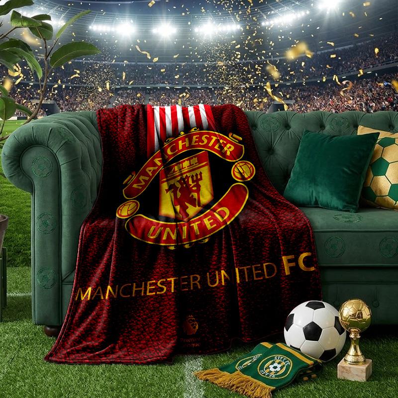 Man-chester Football Blanket Lightweight Ideal Bedding Blanket Perfect for Travel, Camping, Living Rooms, Offices, Sofas, Fan Christmas Gift