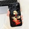 For iPhone 17 Pro Max 17Pro Fashion Dusk Beach Painting Phone Case For iPhone17 Pro 17ProMax Soft Silicone Cases Bumpers