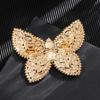 Elegant Crystal Butterfly Accessory Brooch Zinc Alloy Construction Stylish Design For Weddings And Business Meetings