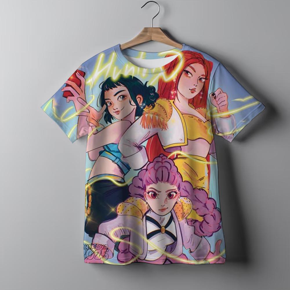 Gyermekruházat KPop Démonvadászok Rajongói Ajándékok Gyerek Póló Divatos Alkalmi Felsők 2025 Forró Film Puha Kislány Póló