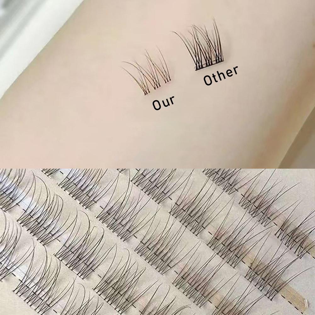 36/120pcs Self-Adhesive False Eyelashes, Natural Long DIY Individual Eyelashes Extension, Single Cluster Segmented Eyelash