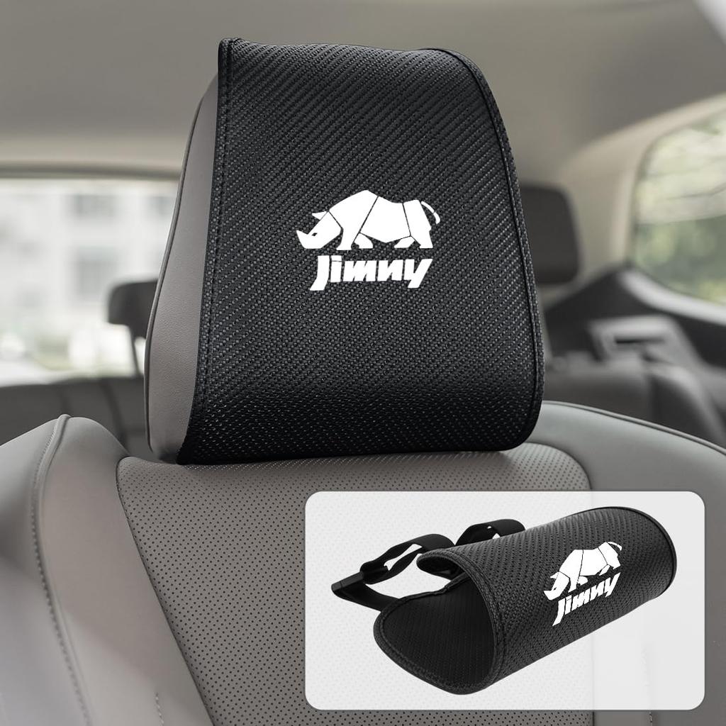 Set of 2 Suzuki Jimny Headrest Covers with Ventilation Holes for a Comfortable Neck Perfect for Car Seats Easy Car Seat Interior Accessories