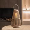 Candle Holder Lantern Handwoven Birdcage Shape Handcraft for Tabletop Living Room Garden