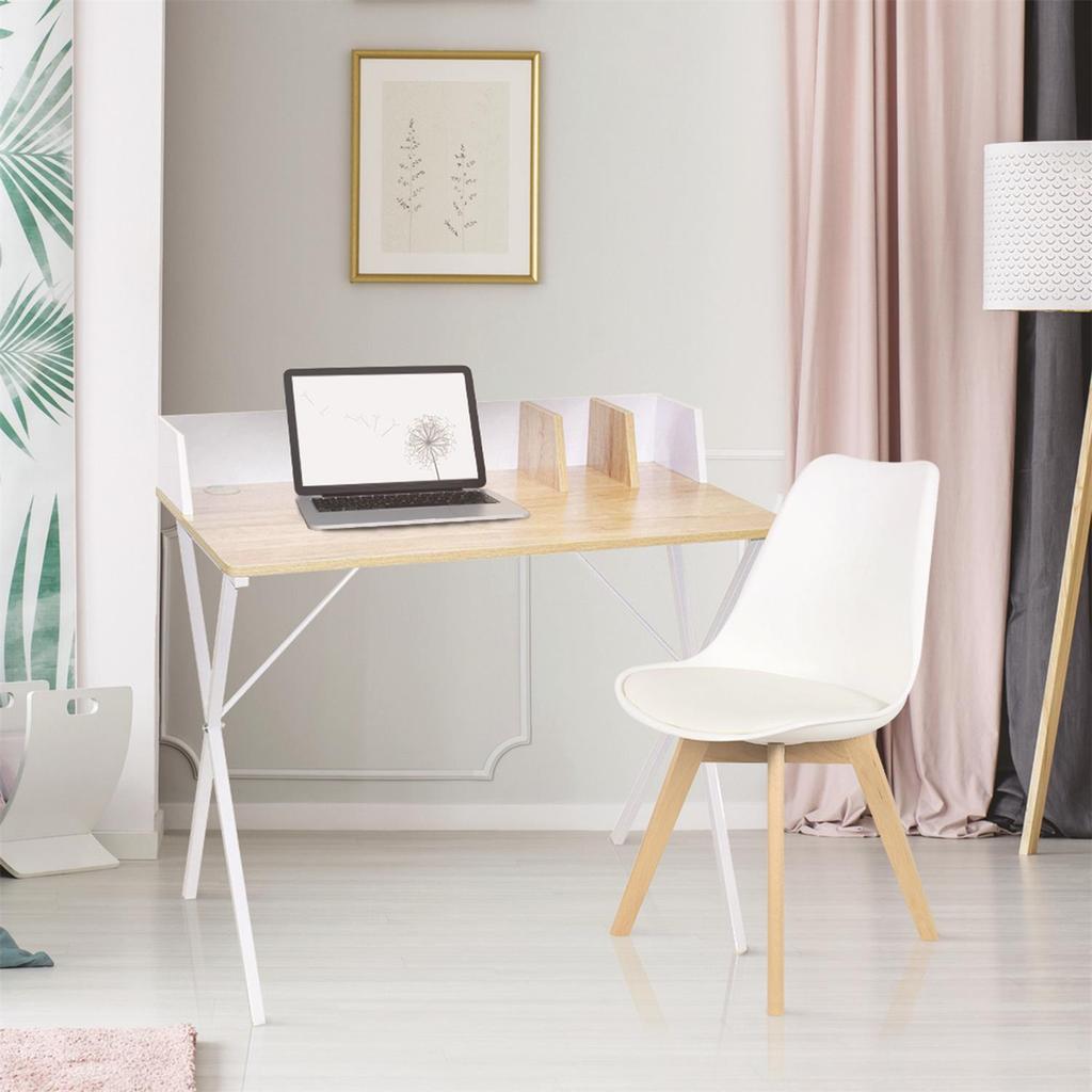 MODERN DESK Brico white loft WITH TWO COMPARTMENTS