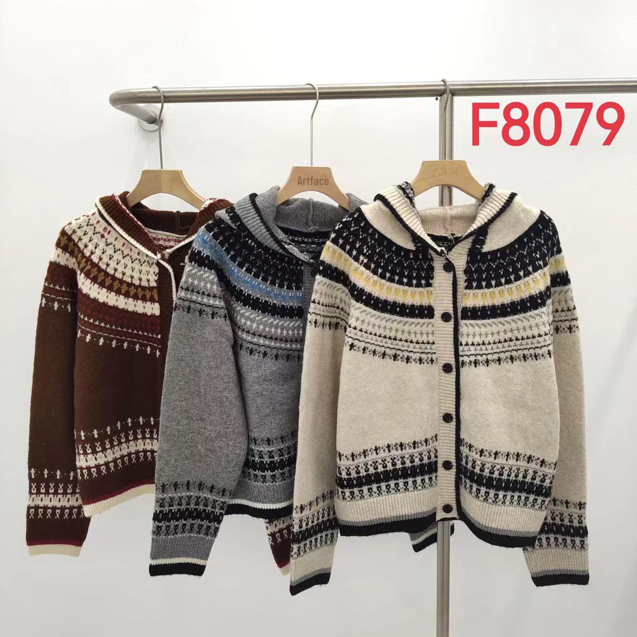 

Женский ретро японский жаккардовый свитер с капюшоном - однобортный, свободный, ленивый стиль, вязаный кардиган на осень/зиму One Size серый