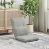 Adjustable Floor Chair Light Grey Velvet