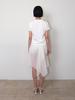 Minderly Sheer Asymmetric Wrinkle Skirt - Ivory