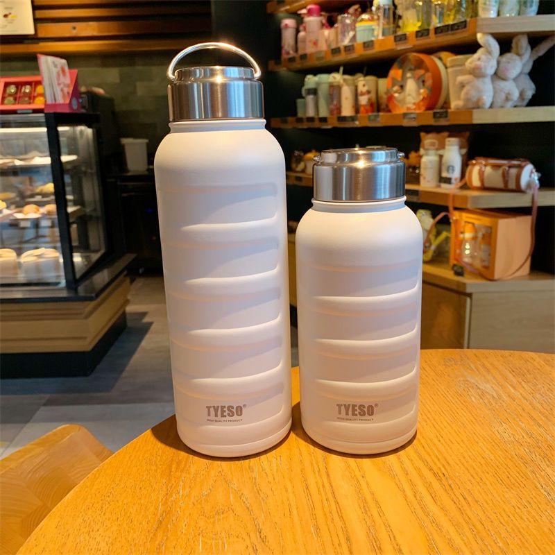 TYESO 750ML Stainless Steel Thermal Cup Portable Tumbler Vacuum Flasks Keeps Cold and Heat Thermal Mug Sports Water Bottles