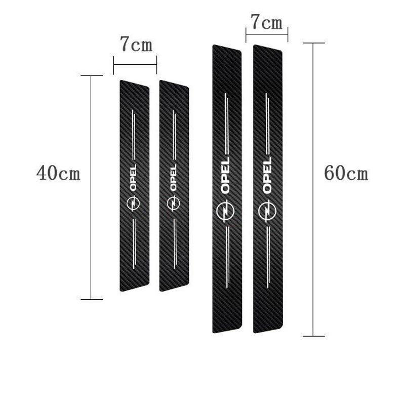 New Car 3D Carbon Flber Car Door SIll Protector Scratch Proof Tape For Opel Insignia Astra Antara Meriva Zafira H G Corsa
