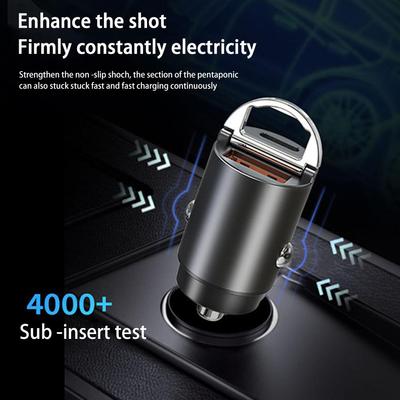 30W Mini USB C Ładowarka Samochodowa PD QC 3.0 Szybka Ładowarka Samochodowa Zapalniczka Samochodowa Do iPhone'a 14 Pro Max 13 12 11 8 Plus B6R3