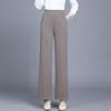 High-Waisted Loose Casual Women's Pants: Straight Leg, Elastic Waist, Wide Leg, Spring Style for Middle-Aged and Elderly