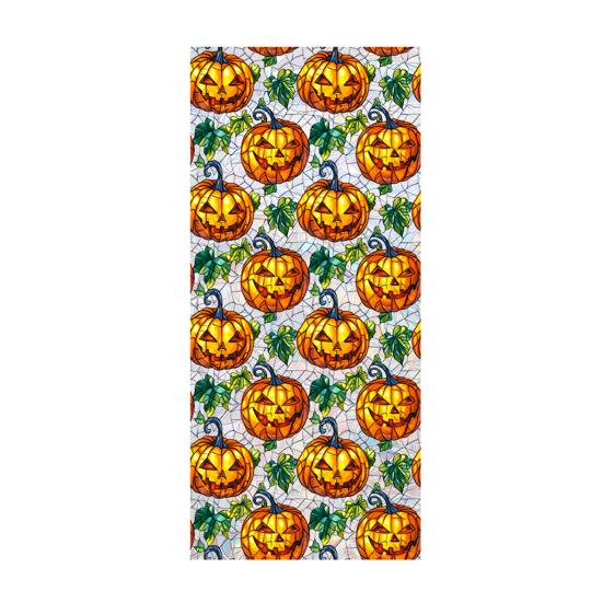Halloween Window Sticker Stained Glass Style Witch Bats Decal Removable Pumpkins Ghosts Static Window Cling for Party Decoration