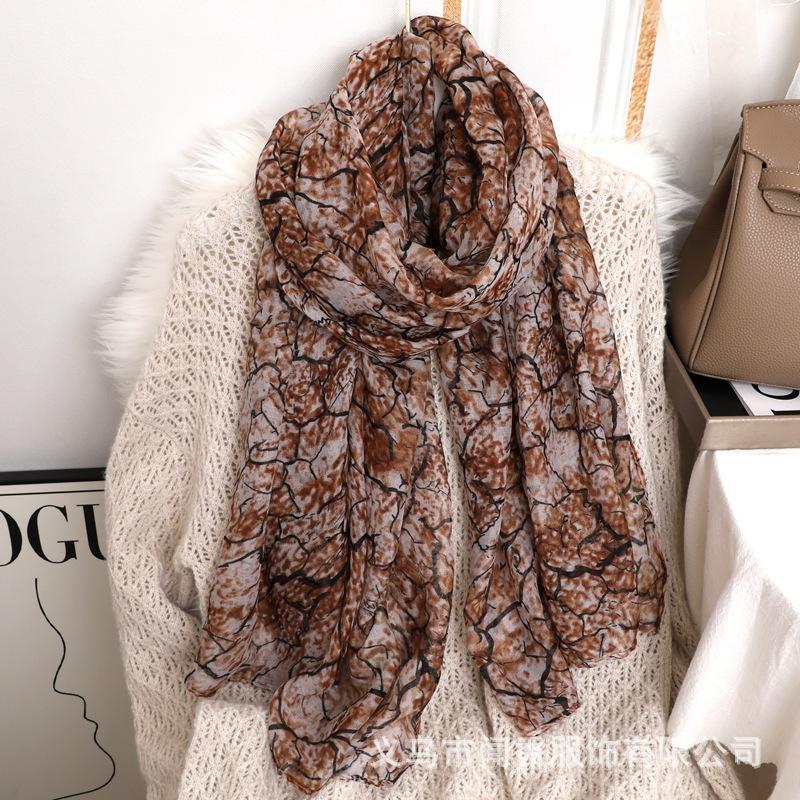 Square Scarf, Cotton Linen Scarf, Silk Scarf, Versatile Thin Scarf