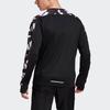 adidas Men's Own The Run Celebration Long Sleeve T-Shirt Black White Men GK5092