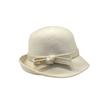 % Pure wool French Hepburn style fisherman's hat children autumn and winter warped edge decorative bow basin hat foreign style top hat