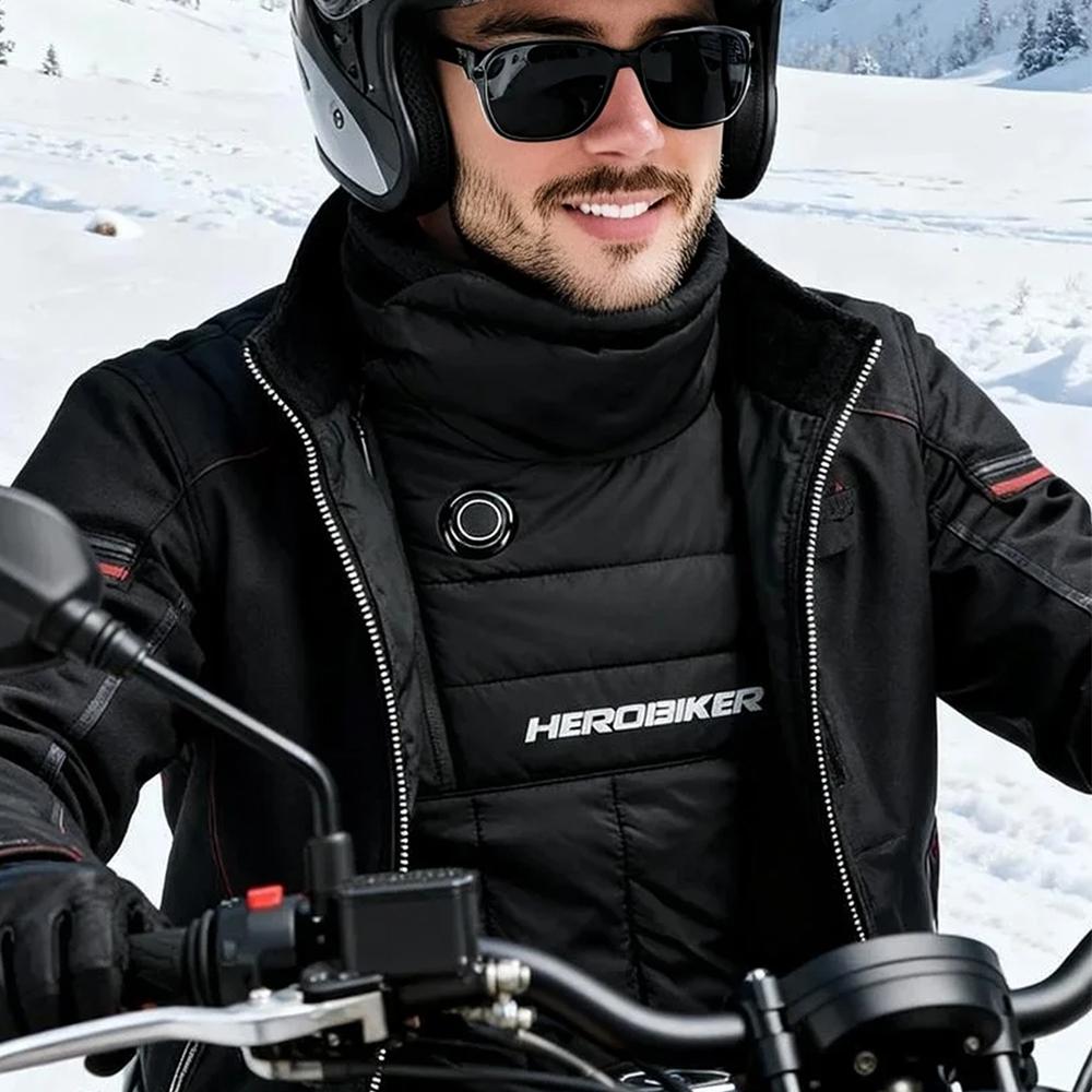 Motociklo šildomas kaklas Žieminis kaklas Krūtinės šildymas Vėjui atsparus Vandeniui atsparus Lauko Slidinėjimas Šalčiui atsparus Šildomas kaklas Sniego važiavimas Šildomas kaklas