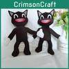 Adorable Black Cartoon Cat Plush Toy Stuffed Doll Perfect For Halloween Decorations