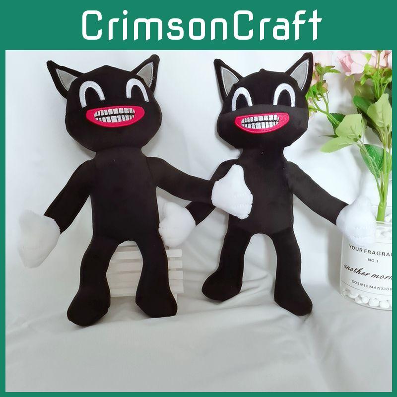 Adorable Black Cartoon Cat Plush Toy Stuffed Doll Perfect For Halloween Decorations