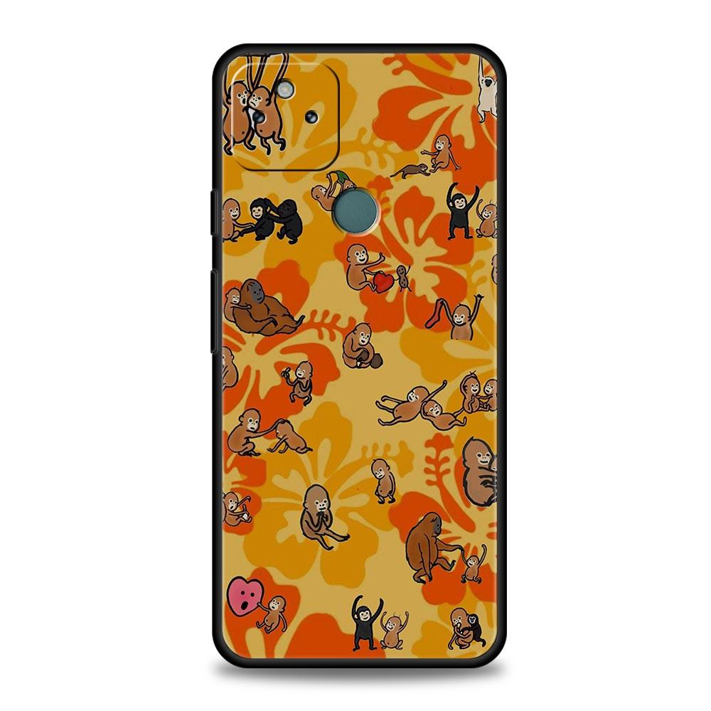 Monkey And Banana Phone Case Cover for Google Pixel 10 9 8 7 6 9A 8A 7A 6A Pro Shockproof Soft TPU 9 Pro XL Shell Capas Fundas