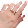 Classic Vintage Orange color gemstone Heart  rings for women   chic Light Luxury Engagement Ring charms Jewelry Gift