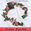 Silk Artificial Rose Vine Hanging Flowers for Wall, Rattan Fake Plants Leaves Garland, Wedding Home Garden Arch Decoration