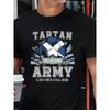 Tartan Army T-shirt | Scottish Football Shirt, Scotland Soccer Shirt, Round Neck, Short Sleeve, Machine Washable, All-Season Versatile Wear for Daily