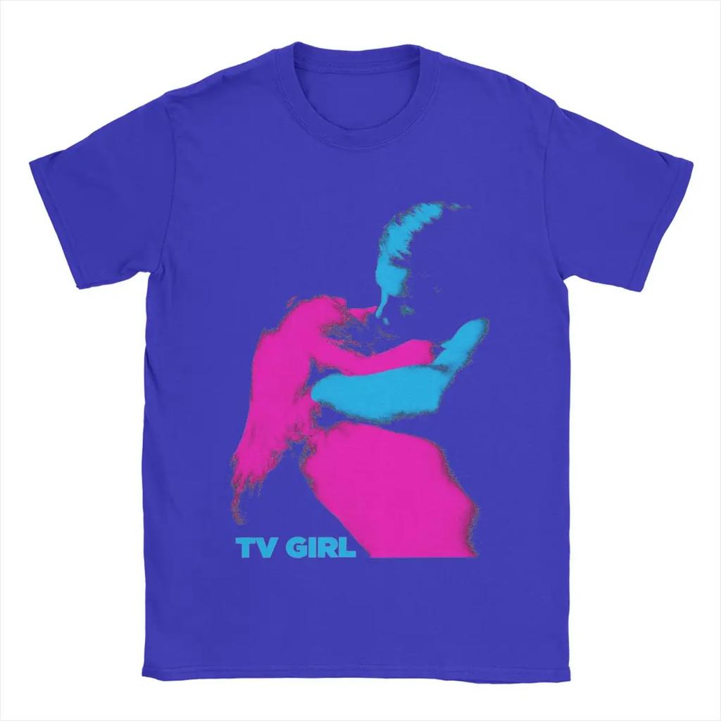 Tv Girl Band T Shirts Men's 100% Cotton Fashion for Male T-Shirt Round Collar Tee Shirt Short Sleeve Clothing Gift Idea