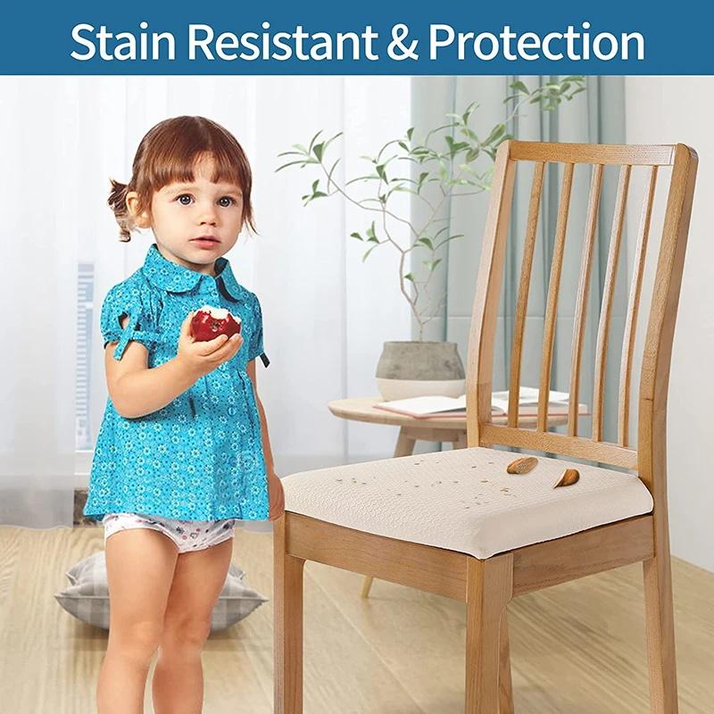 Seat Covers for Dining Room Stretch Chair Covers Removable Upholstered Seat Protector Cushion Slipcovers for Kitchen, Office
