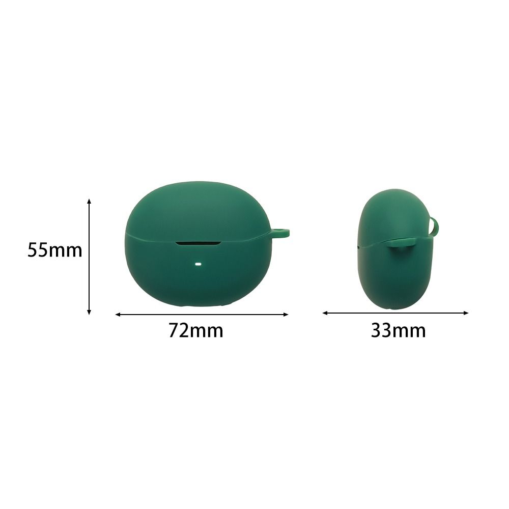 Anti-fall Earphone Case Silicone with Carabiner Headphone Protective Case Dustproof Shockproof for QCY MeloBuds N70