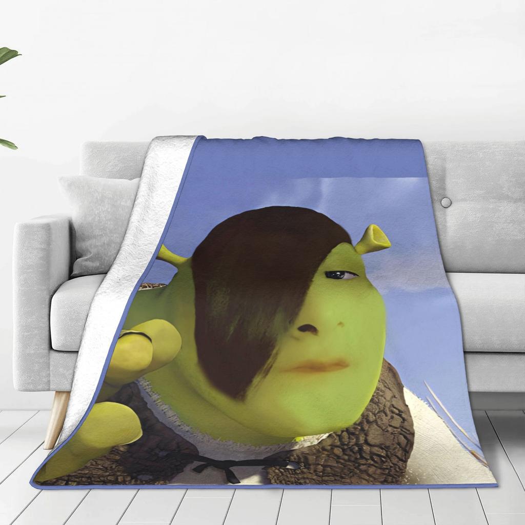Warme weiche Decken Junge Mädchen Dekorative Shreks Witzige Memes Überwurfdecke Flanell-Bettüberwurf Wohnzimmer Neuheit Sofa-Bettbezug