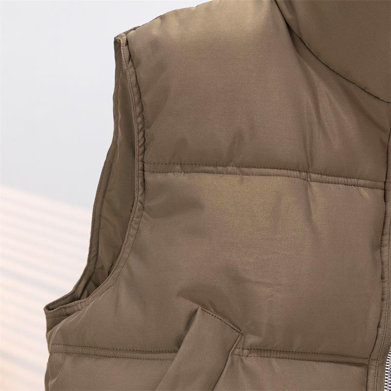 Fashion Sleeveless Women's Vest Short Outer Wear Autumn and Winter New Stand-up Collar Jacket Thickened Coats Zipper Cotton-padded Clothes