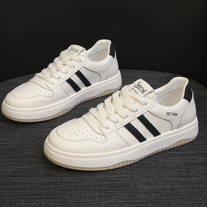 Pantofi de damă din piele cu platformă Pantofi albi de primăvară și vară, pantofi de bord, versatili, respirabili, pantofi sport casual, pantofi individuali