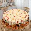 1 Piece Thanksgiving Tablecloth, Rooster Pumpkin Maple Leaf Design, Suitable For Round And Long Tables In Autumn