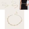 Womens Metal Floral Waist Chain With Hook Fastening For Fashionable Attire