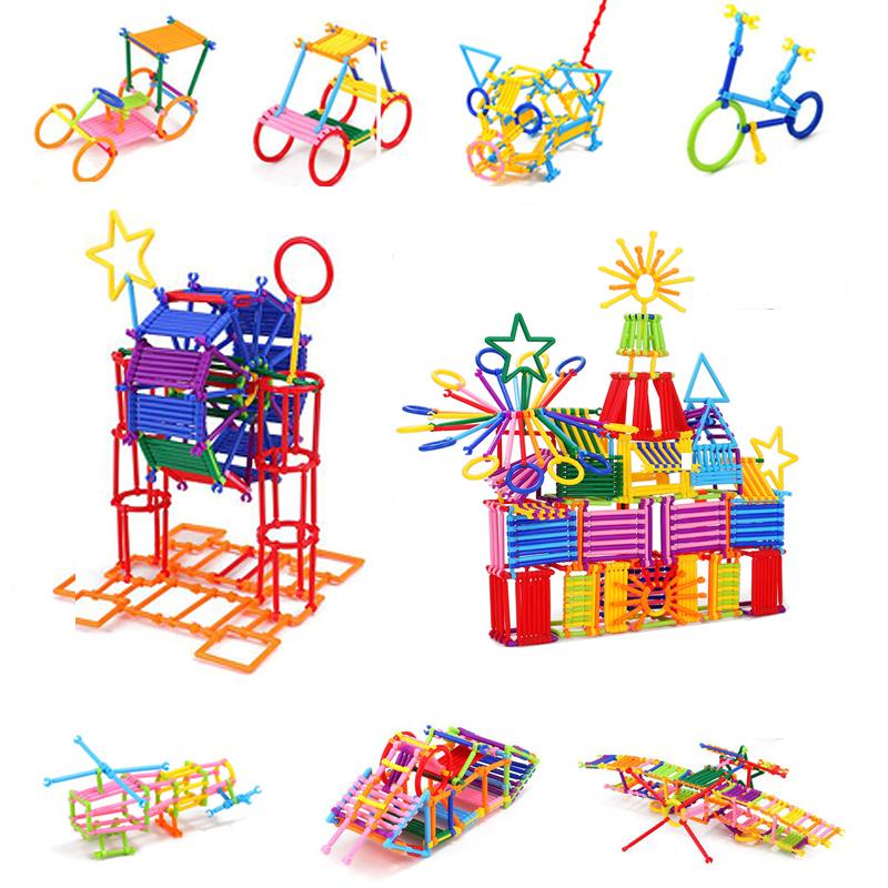 65/120/240pcs Assembled Building Blocks DIY Smart Stick Blocks Children Imagination Creativity Educational Learning Toy Gift DDJ