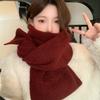 Korean Atmosphere, Including Knitted Scarves, Women's Autumn and Winter Warmth, Thickened Cold-proof Wool Scarves, Students' Advanced Sense