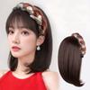 Synthetic Half Headband Wig Trendy Headwear Women Hair Hoop Short Straight Headband Wig  Female