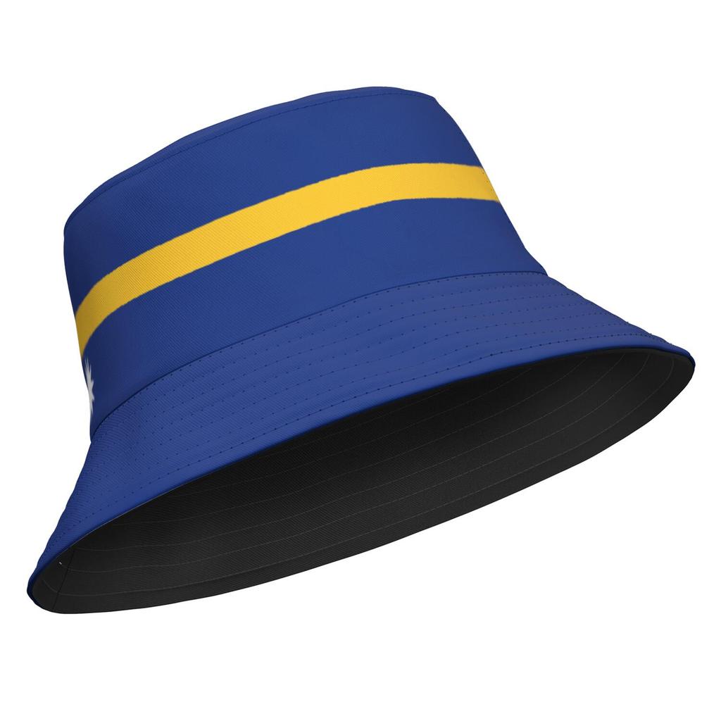 Nauru Fisherman Hats Free Custom Made Number Team Logo Bucket Cap Country Travel Fishing Naurun Nation Republic Flag Headgear