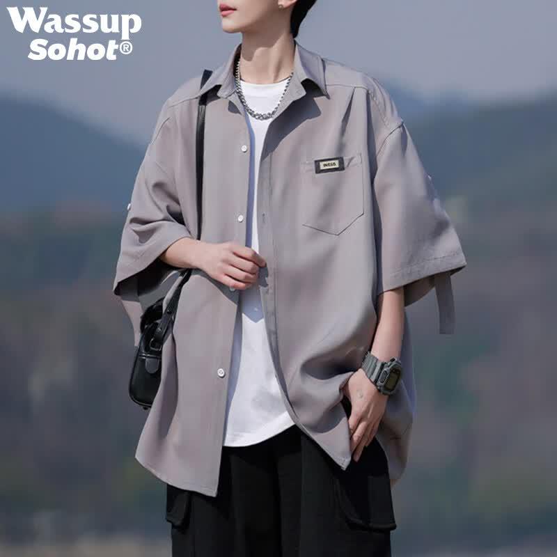 Wassup Sohot Men s Summer Breathable Casual Shirt 3XL