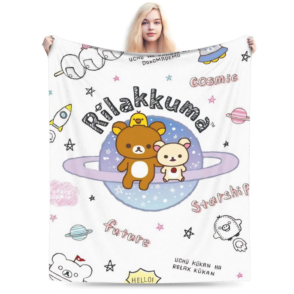 Rilakkuma Korilakkumas Blanket Quality Super Soft Throw Blanket Winter Boy Girl Couch Bed Aesthetic Bedspread