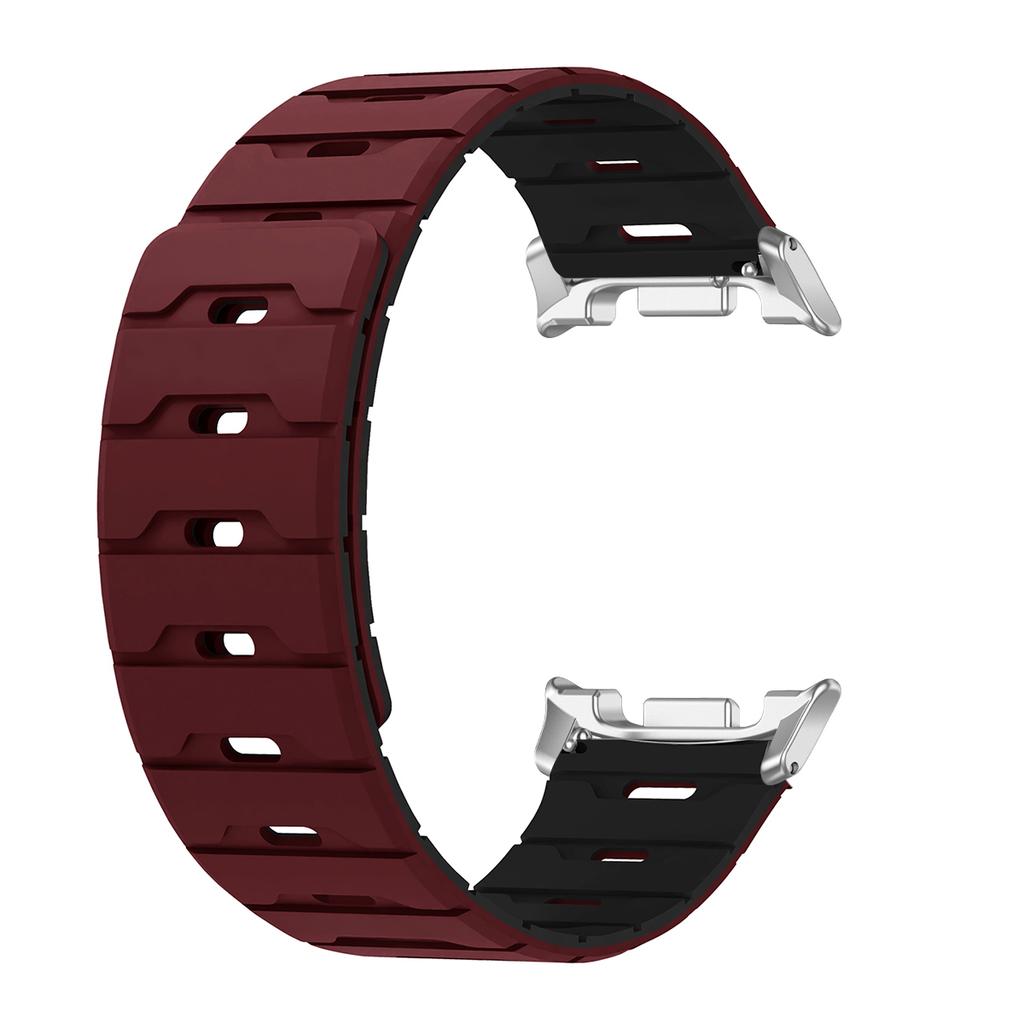 Magnetiskt Band För Samsung Galaxy Watch 8/8classic Ultra 2025/7 47mm Tvåfärgat Silikonband För Galaxy Justerbart Sportarmband