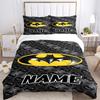 Custom Textile Batman Night Bedding 3 Piece Set HD Print Duvet Cover Pillowcases for Teens Adult Bedroom Decoration