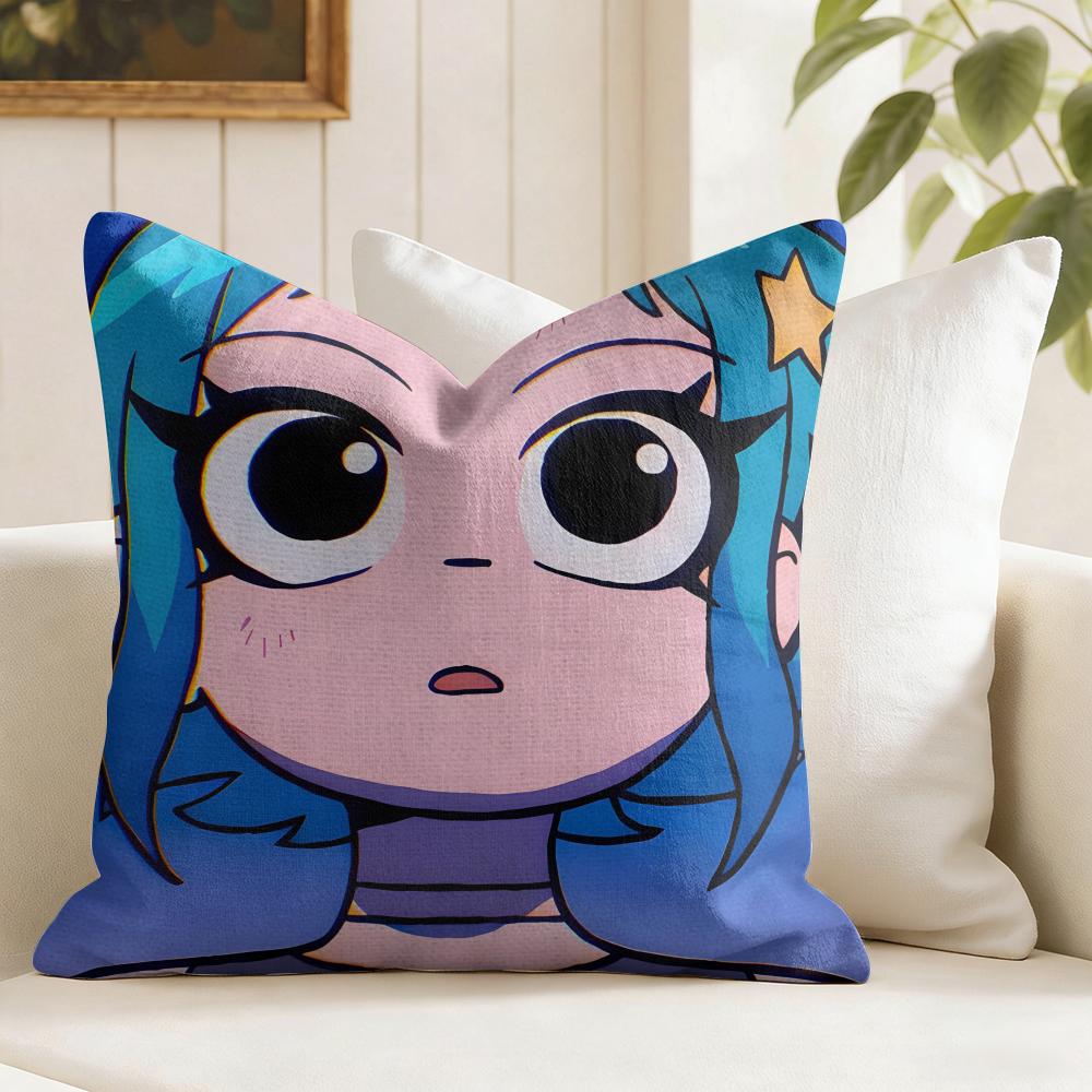 Anime SScott PPilgrim Cushion Cover Eco Linen Pillow Case DoubleSided Print Breathable Durable Zipper Home Decor Gift