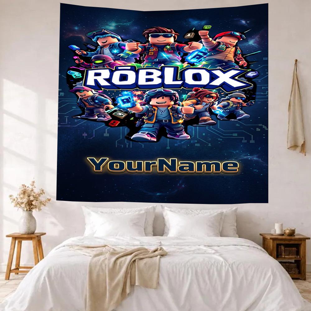 Roblox Vlastní Vaše Jméno Nástěnná Dekorace Gobelín Umění Pro Památku Domácího Mazlíčka Narozeniny Svatba Pozadí Rodinný Dárek