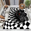 3D Vortex Illusion Carpet Entrance Door Floor Mat Abstract Geometric Optical Doormat Non-slip Floor Mat Living Room Decor Rug