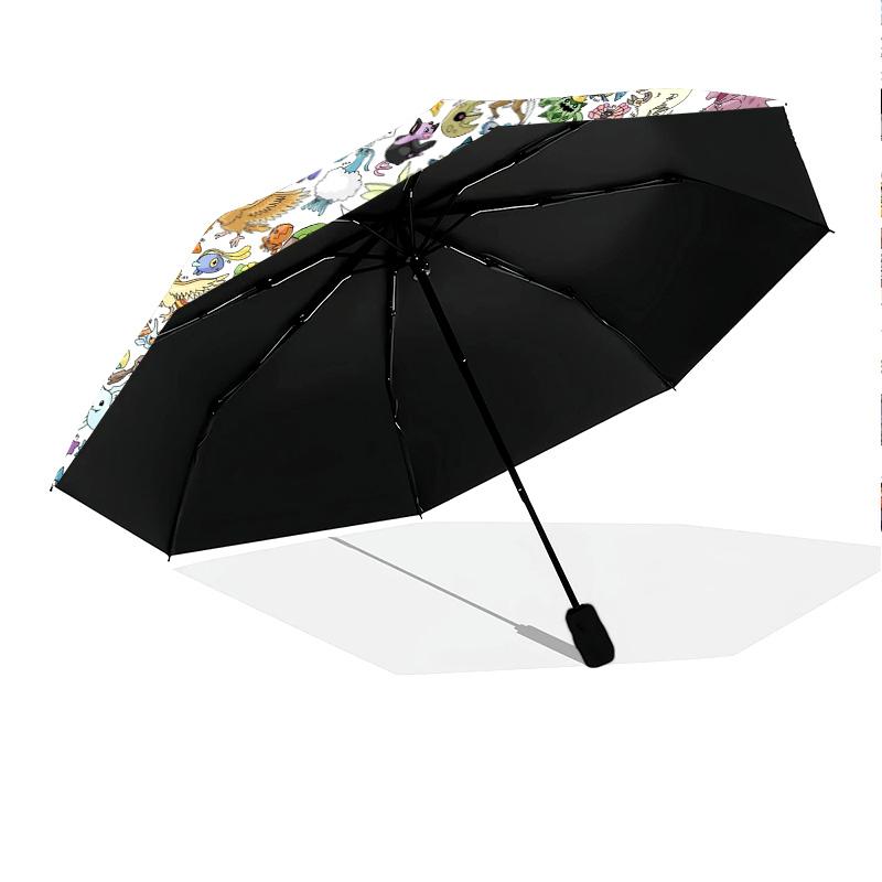 Pikachu Family Hug Joy Folding Umbrella Suitable For All Seasons Travel Umbrella Sun Umbrella Gift