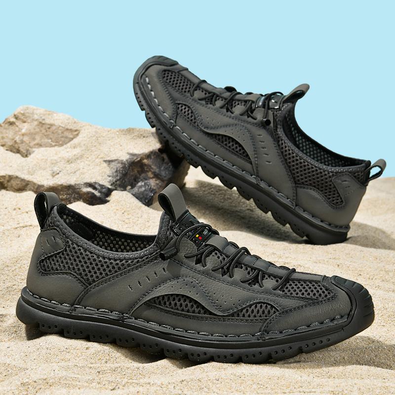Mode Halkfria Fyrsäsongssneakers Andningsbara Herr Meshsko Lätta Utomhusskor Herr Casual Skor Sportpromenadskor Vattenskor