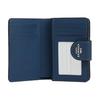 New COACH Corner Zip Calfskin Wallet Medium Women's Marine Blue CU402-SVPM1